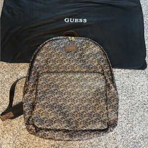 GUESS Brown Patterned Backpack